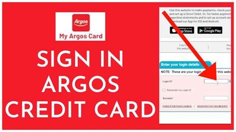 Argos credit card sign in